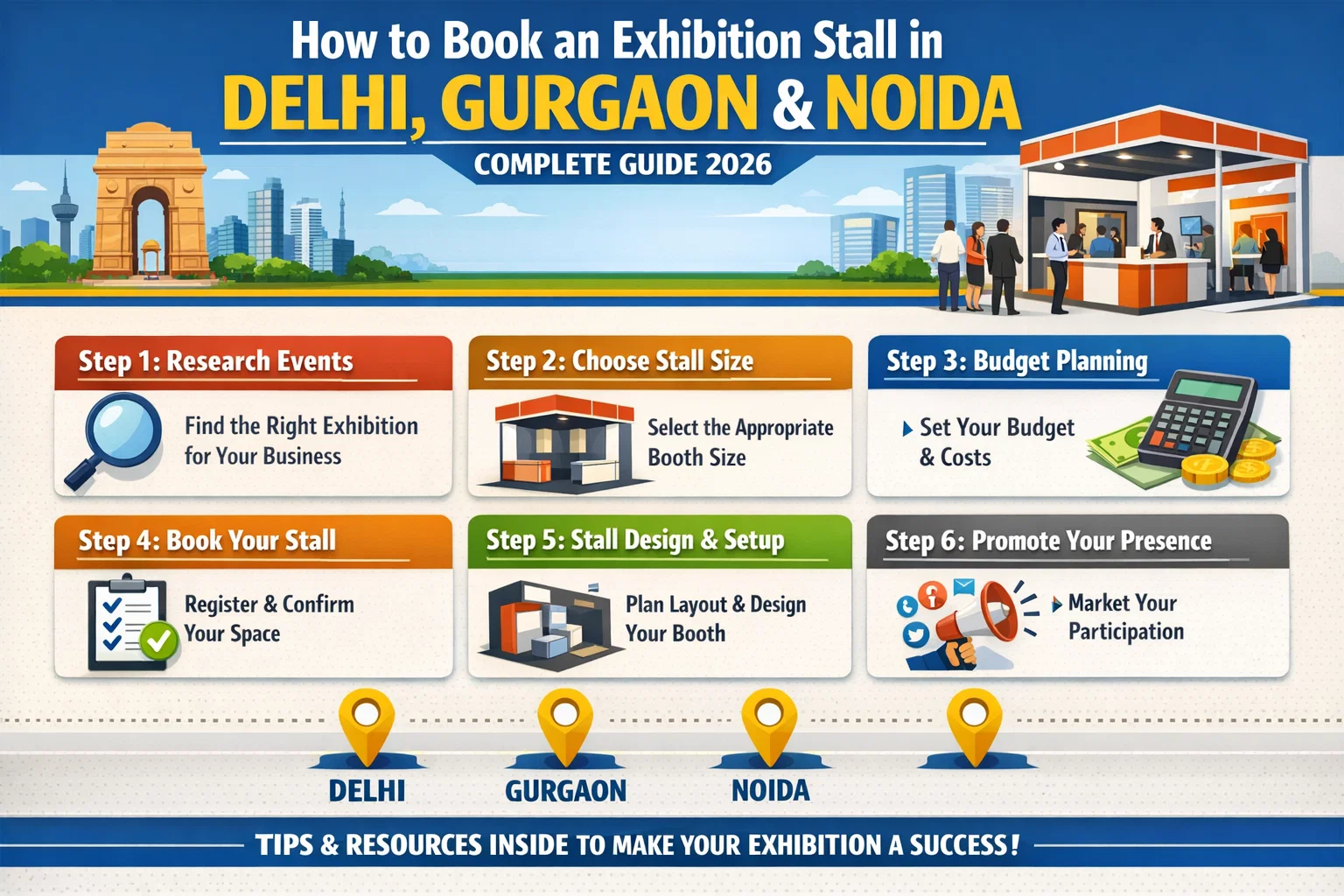 How to Book an Exhibition Stall in Delhi, Gurgaon & Noida