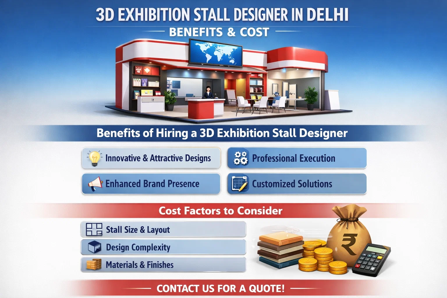3D Exhibition Stall Designer in Delhi: Benefits & Cost