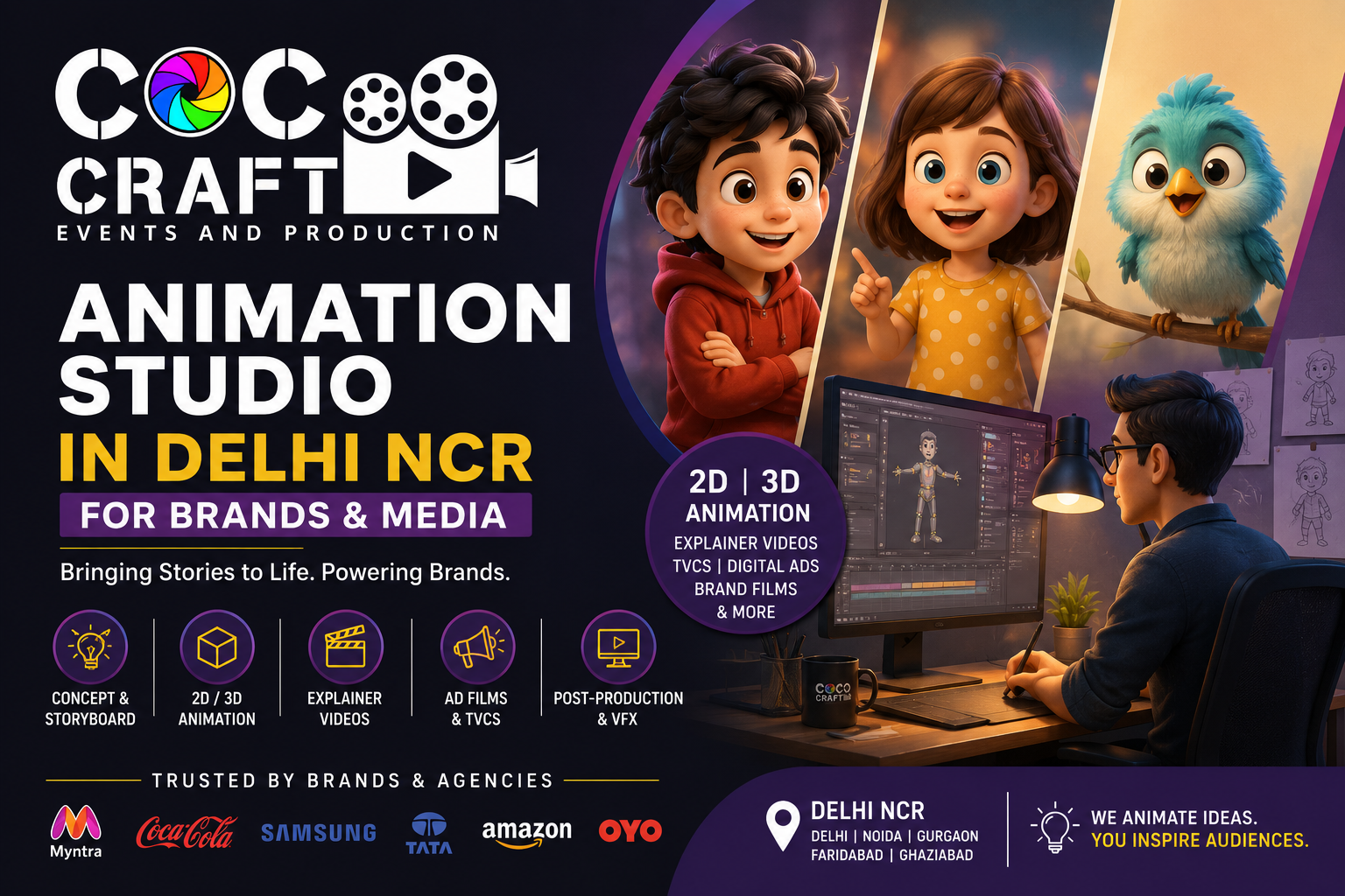 Animation Studio in Delhi NCR for Brands & Media